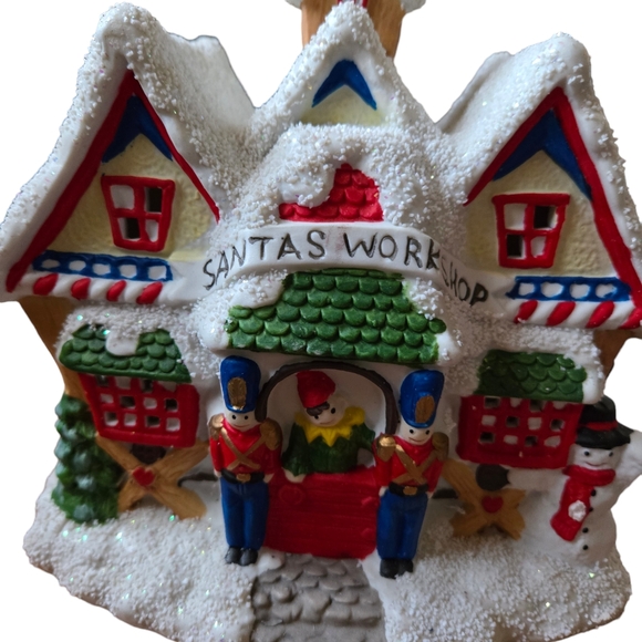 Vintage RARE 1993 Mervyns Santa's Workshop Still Lights Up - Picture 9 of 10